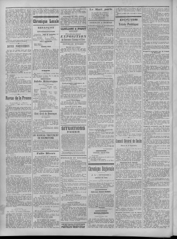 28/09/1911 - La Dépêche républicaine de Franche-Comté [Texte imprimé]