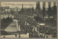 Besançon - 1er Avril 1906. Cavalcade au profit des Mineurs de COURRIERES - Char de la Française et fin de Cortège. [image fixe] , 1904/1906