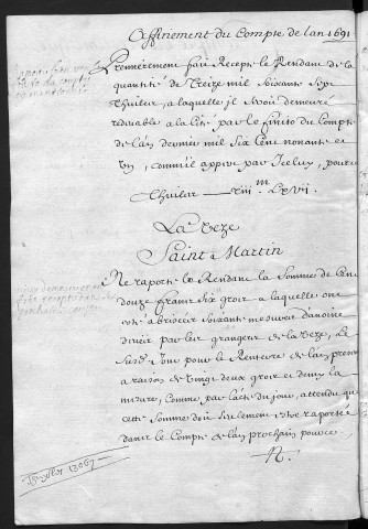 Comptes de la Ville de Besançon, recettes et dépenses, Compte de Jacques Antoine Varin (1692)