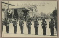Besançon - Fêtes des 13, 14 et 15 Août 1910 - Arrivée du Président FALLIERES à la Gare Viotte. [image fixe] , 1904/1910