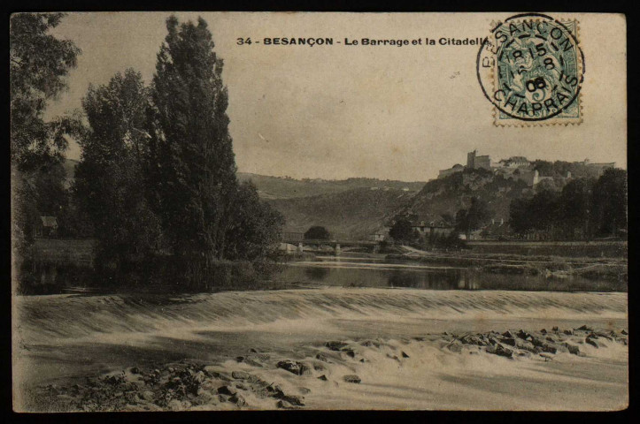 Besançon - Promenade Micaud - Le Barrage et La Citadelle [image fixe] , 1904/1913