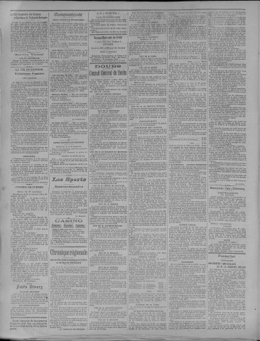 27/09/1922 - La Dépêche républicaine de Franche-Comté [Texte imprimé]