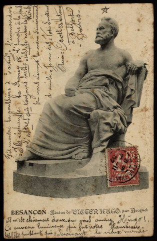 Besançon - Statue de Victor Hugo, par Becquet [image fixe] , 1902