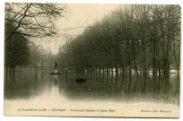 Les inondations en 1910 - Besançon - Promenade Chamars et Statue Pajol [image fixe] , Besançon : Mosdier, édit., 1910