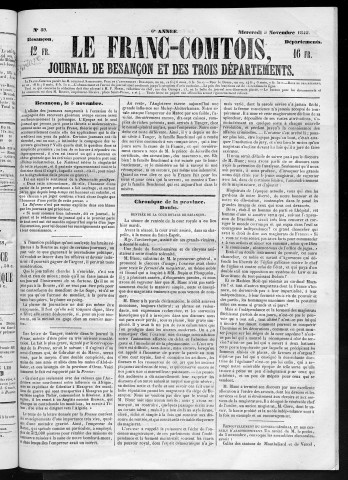 05/11/1845 - Le Franc-comtois - Journal de Besançon et des trois départements