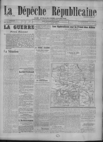 14/05/1916 - La Dépêche républicaine de Franche-Comté [Texte imprimé]