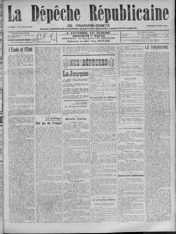 15/08/1913 - La Dépêche républicaine de Franche-Comté [Texte imprimé]