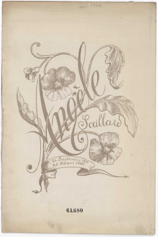 Angèle Saillard, 24 septembre 1870-25 mars 1884 / le Dr Léon Chapoy