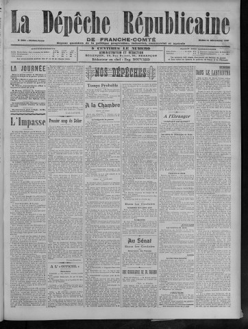 11/12/1906 - La Dépêche républicaine de Franche-Comté [Texte imprimé]
