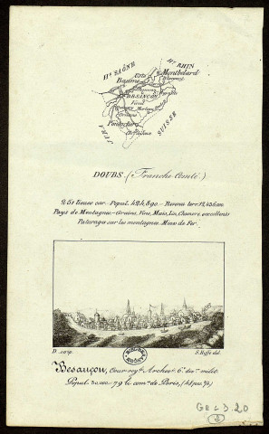 Doubs (Franche-comté). Besançon. D. scrip. S. Höffe del. [Document cartographique] , 1806/1821