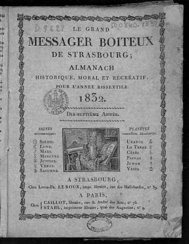 Le Grand messager boîteux de Strasbourg [Texte imprimé]