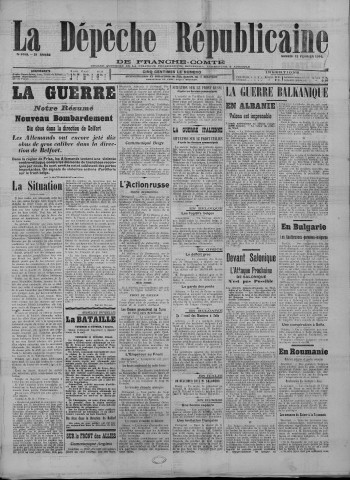 12/02/1916 - La Dépêche républicaine de Franche-Comté [Texte imprimé]