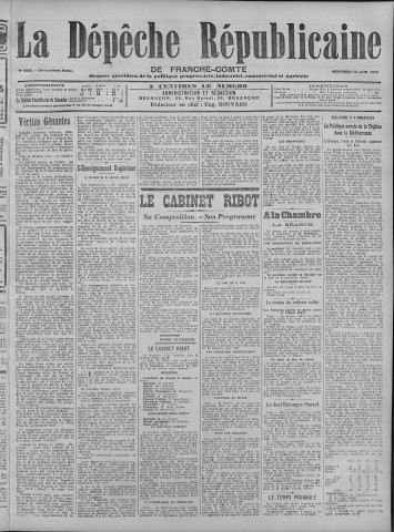 10/06/1914 - La Dépêche républicaine de Franche-Comté [Texte imprimé]
