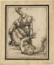 Lutte entre deux hommes (Caïn et Abel ?) [Image fixe] / Giulio Benso , [S.l.] : [s.n.], [années 1640-1668]