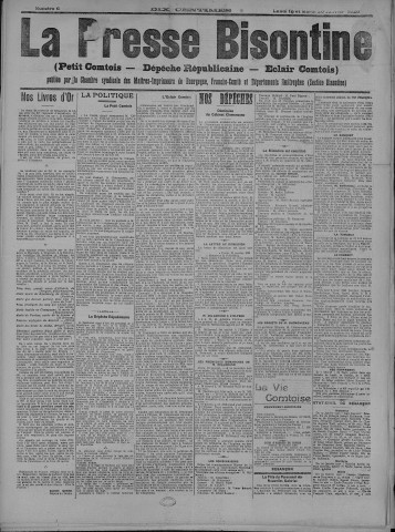 20/01/1920 - La Dépêche républicaine de Franche-Comté [Texte imprimé]