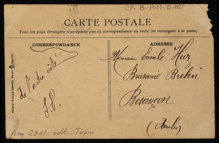 [Carte humoristique pour annoncer un changement de domicile] [image fixe] , Paris : A. G., 1904/1907