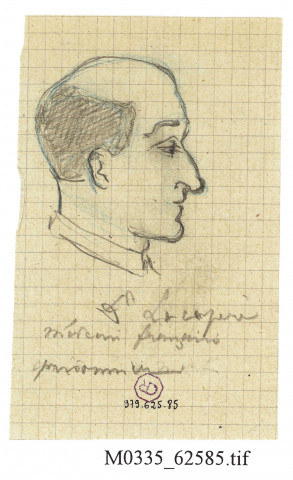 Lacapère, médecin français prisonnier, dessin de Lou Blazer