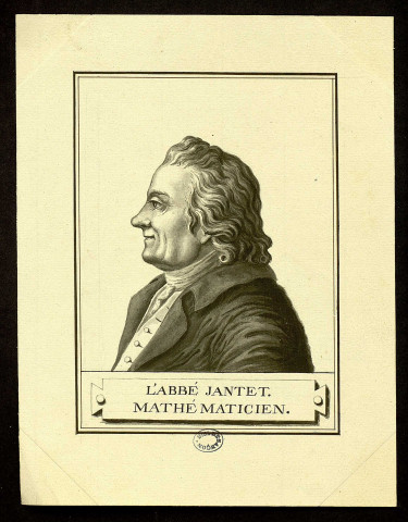 Antoine-François-Xavier Jantet. Buste, de profil gauche [dessin] / François-Marie Rosset , [S.l.] : [F.-M. Rosset], [1800-1899]