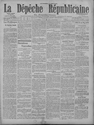 04/09/1920 - La Dépêche républicaine de Franche-Comté [Texte imprimé]