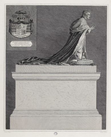 [Monument funéraire de] Louis-François-Auguste de Rohan-Chabot, cardinal-archevêque de Besançon [image fixe] / Sculpté par Clesinger, Gravé par J.M. Baron , 1800-1899
