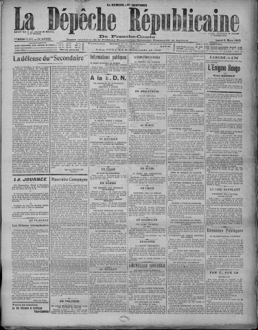 05/03/1928 - La Dépêche républicaine de Franche-Comté [Texte imprimé]