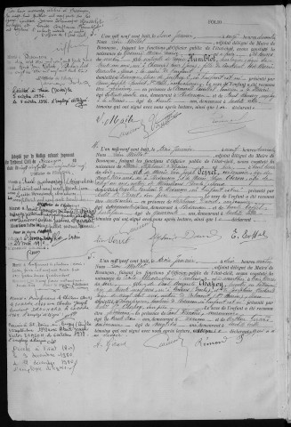 Registre des naissances, 1908