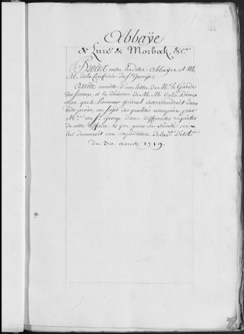 Ms Droz 69 - « Table par ordre alphabétique des délibérations du Parlement contenuës en ce volume, qui commence à l'année 1721 et finit à l'année 1782 inclusivement »