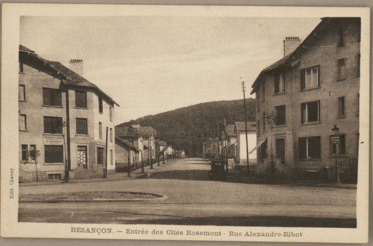 Besançon - Entrée des Cités Rosemont - Rue Alexandre-Ribot [image fixe] : Les Editions C. L. B., 1950/1960