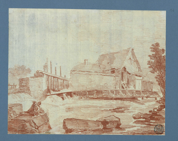 Moulin et barrage , [France : Paris], [1765-1770]