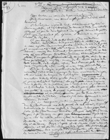 Ms 2853 - Tome I. Pierre-Joseph Proudhon. Brouillons, notes et documents pour De la Justice dans la Révolution et dans l'Eglise.
