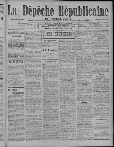 30/01/1909 - La Dépêche républicaine de Franche-Comté [Texte imprimé]