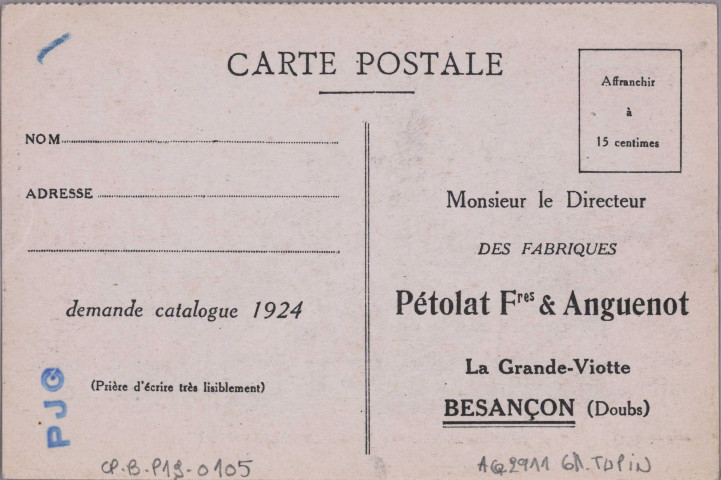 Quai d'Arènes (Extrait de Mon Vieux Besançon par Gaston Coindre) - Fabrique Pétolat Frères et Anguenot, Besançon [image fixe] , 1904/1930