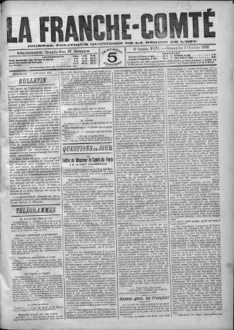 02/10/1892 - La Franche-Comté : journal politique de la région de l'Est