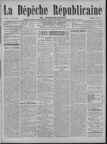 13/05/1914 - La Dépêche républicaine de Franche-Comté [Texte imprimé]