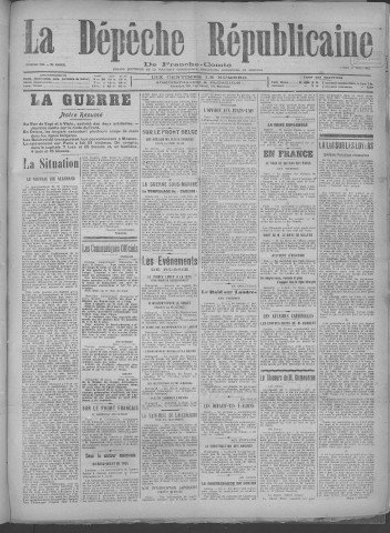 11/03/1918 - La Dépêche républicaine de Franche-Comté [Texte imprimé]