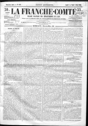 03/05/1858 - La Franche-Comté : organe politique des départements de l'Est