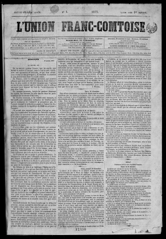01/01/1877 - L'Union franc-comtoise [Texte imprimé]