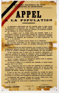 Appel à la population / Fernand Carles et Amédée Bussière, Préfets du Nord et du Pas-de-Calais., affiche