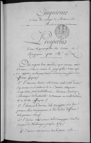 Ms Académie 9 - Ouvrages des membres de l'Académie de Besançon. Cinquième volume (17 janvier 1770-30 novembre 1784)