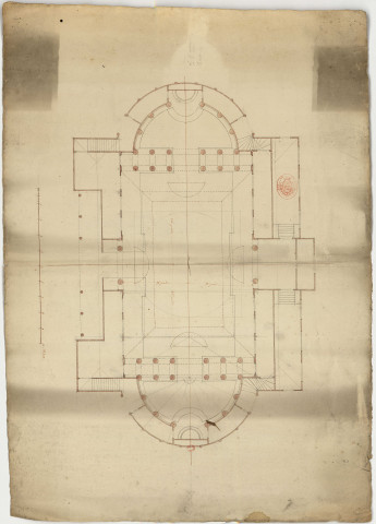 Plan de la salle de bal de Marly [Dessin] , 1750/1799