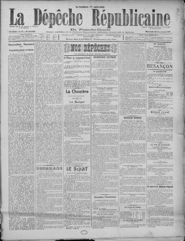 24/12/1924 - La Dépêche républicaine de Franche-Comté [Texte imprimé]