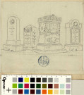 Quatre autels. Projet de décor de théâtre / Pierre-Adrien Pâris , [S.l.] : [P.-A. Pâris], [1700-1800]