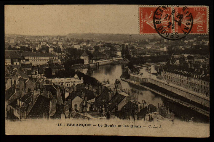 Besançon. Le Doubs et les Quais [image fixe] , Besançon : C. L. B., 1914/1933