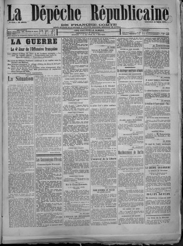 20/04/1917 - La Dépêche républicaine de Franche-Comté [Texte imprimé]