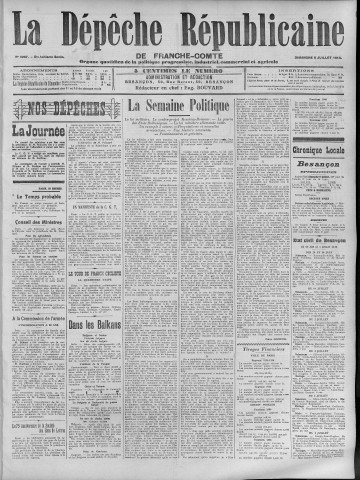 06/07/1913 - La Dépêche républicaine de Franche-Comté [Texte imprimé]