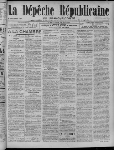 29/03/1905 - La Dépêche républicaine de Franche-Comté [Texte imprimé]