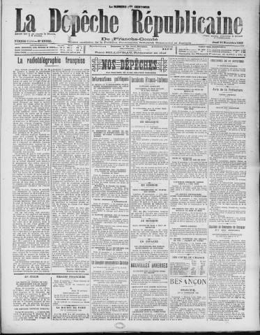 11/11/1926 - La Dépêche républicaine de Franche-Comté [Texte imprimé]