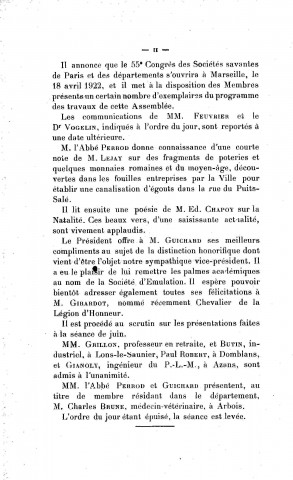 01/01/1922 - Mémoires de la Société d'émulation du Jura [Texte imprimé]