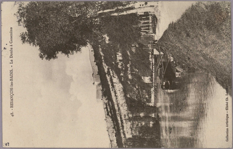 Besançon-les-Bains - Le Doubs à Casamène [image fixe] , 1909/1910