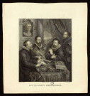 Les quatres philosophes [estampe] / Gravé par Morel  ; Dessiné par J.B.Wicar ; Peint par Rubens , [S.l.] : [s.n.], [1768-1830]